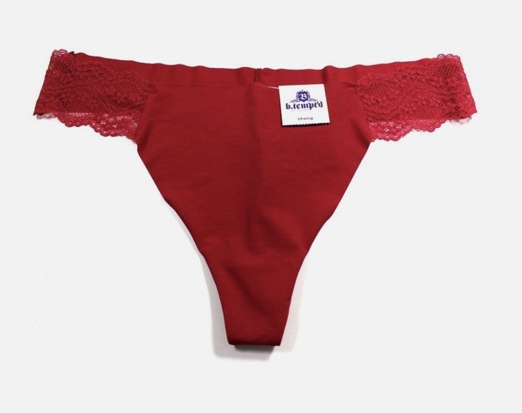 b.tempt'd by Wacoal b.bare Thong Raspberry XL