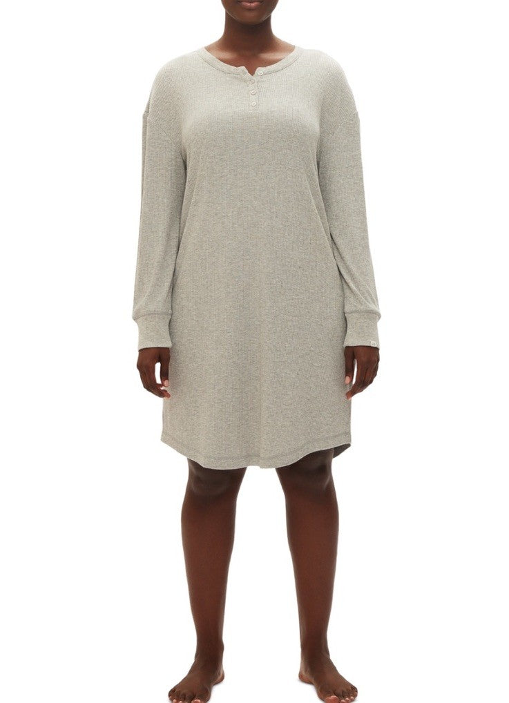 GAP GapBody Women's Henley Dorm Long-Sleeve Sleep Dress M