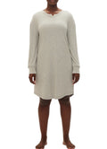 GAP GapBody Women's Henley Dorm Long-Sleeve Sleep Dress M