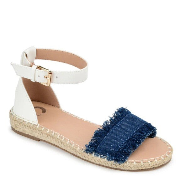 TRISTEEN ESPADRILLE SANDALS IN FABRIC Dark Denim 8
