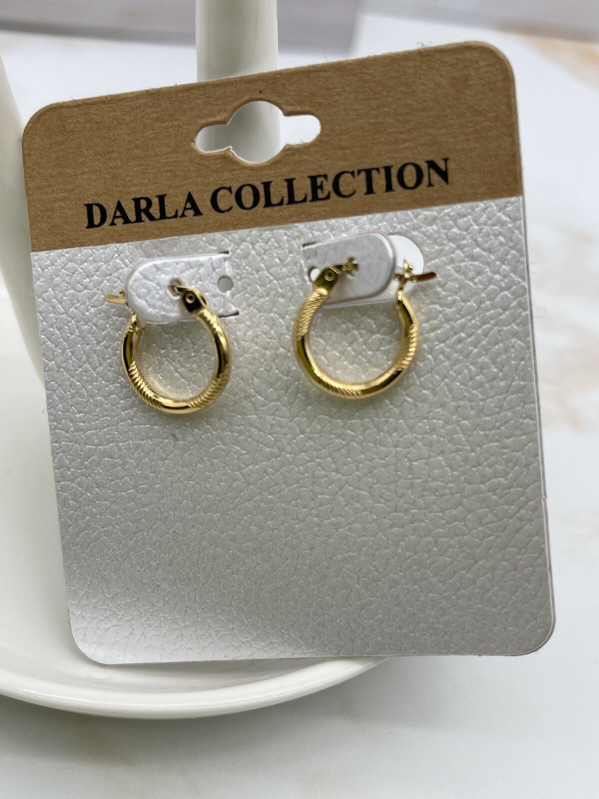 Darla Collection 18k Gold Over Sterling Silver Hoop Earrings 