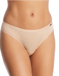 Le Mystere Women's Infinite Comfort Thong Panty Underwear, Almond, S-M