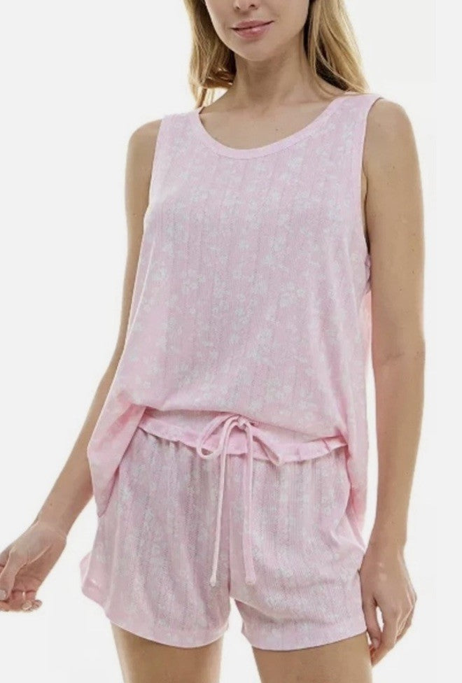 Roudelain Women's 2-Pc. Pointelle Tank Pajamas Set Spring Shadow XL