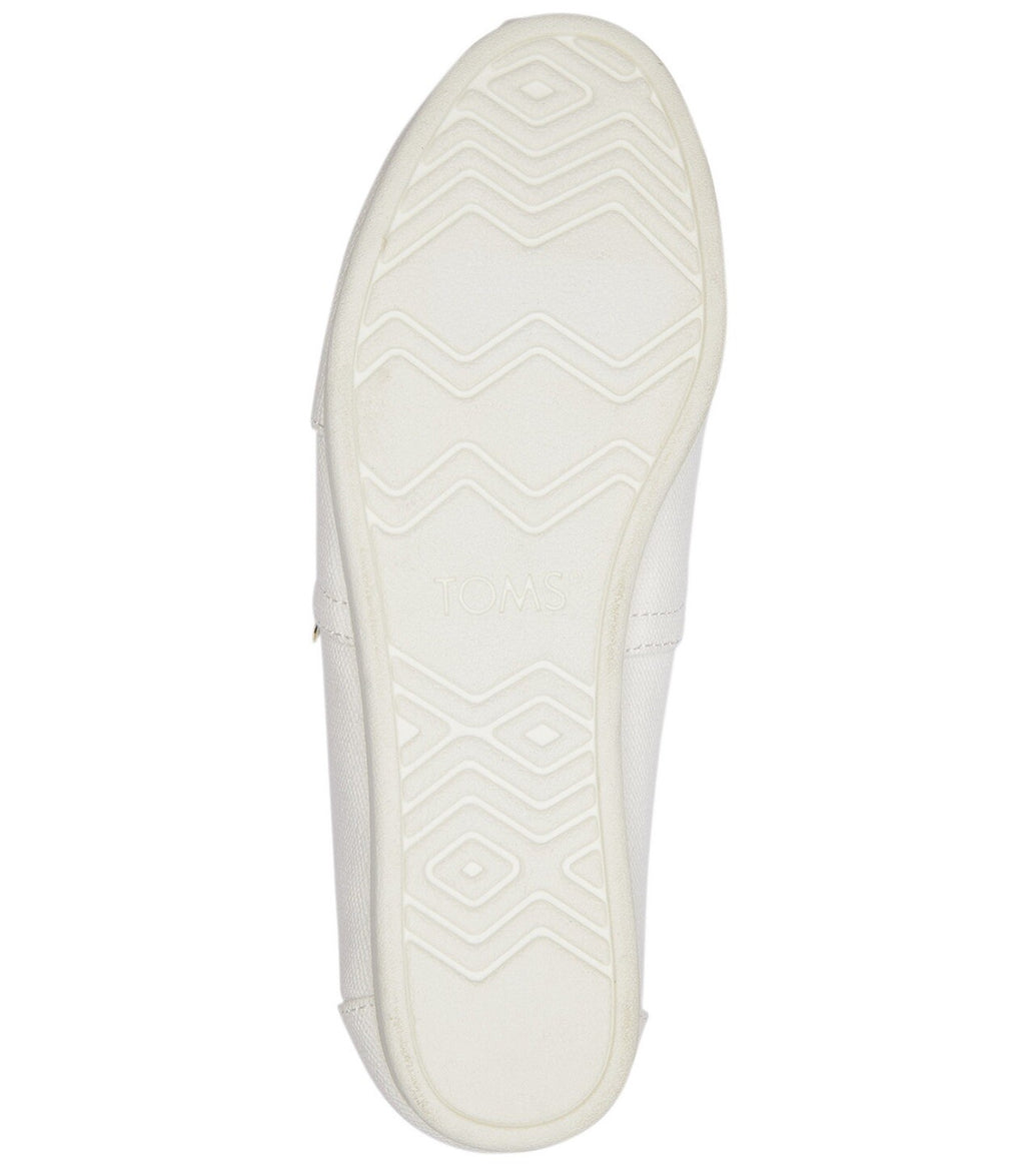 Women's Toms Alpargata WhiteSize 6.5 Recycled Cotton Canvas  100% Original Brand