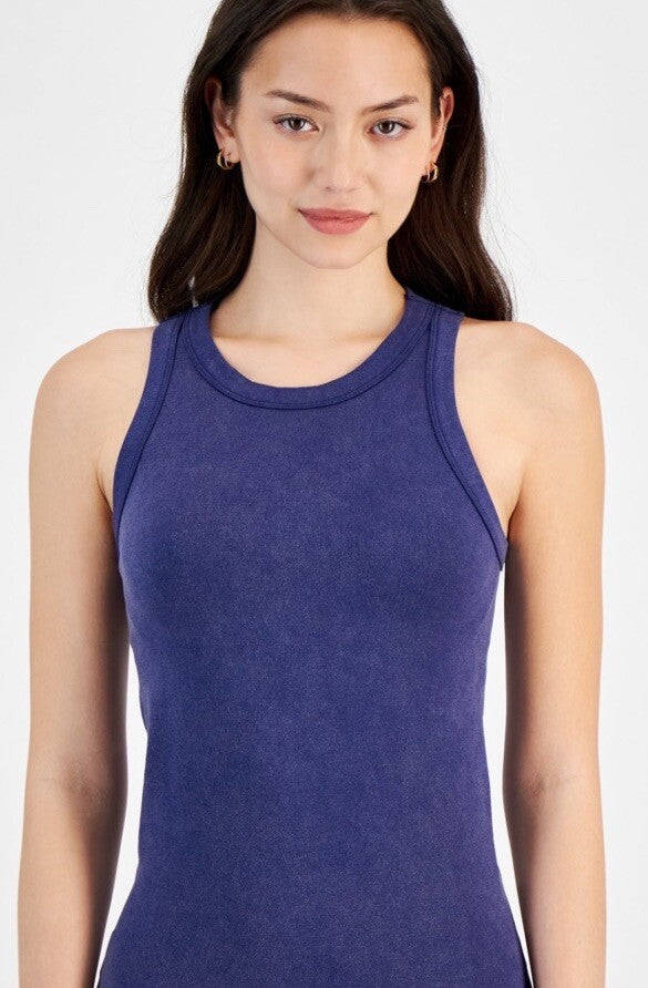 Hippie Rose Juniors' Seamless Mink Tank Dress Cobalt M