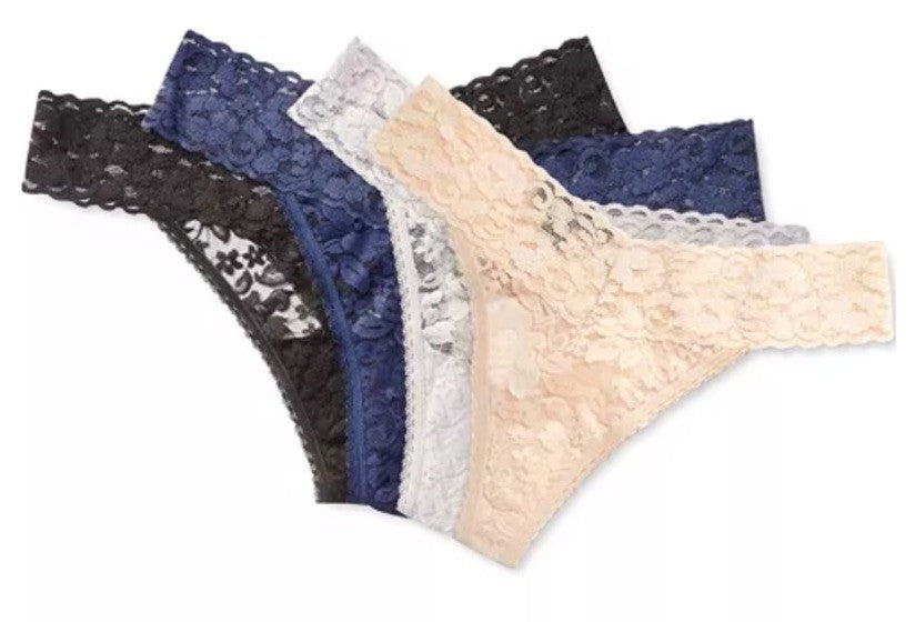 I.N.C. International Concepts Lace Thong Underwear Lingerie Almond Latte XL