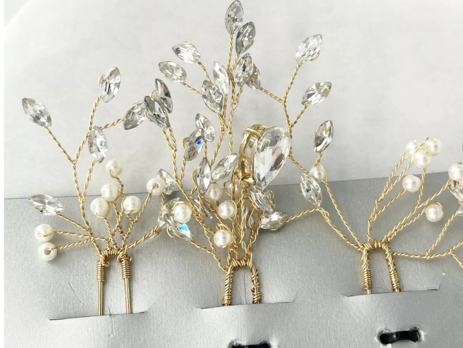 I.N.C. 3-Piece Set Gold-Tone Crystal & Imitation Pearl Bead Bobby Pins