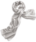 Charter Club Ribbed Cashmere Scarf Women's One Size Ice Grey Heather