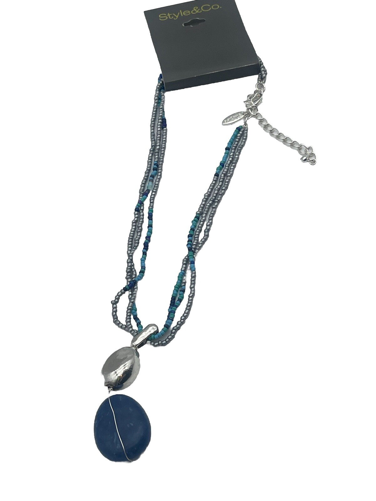 Style & Co Women’s Necklace SBLU LYR STN PNDT