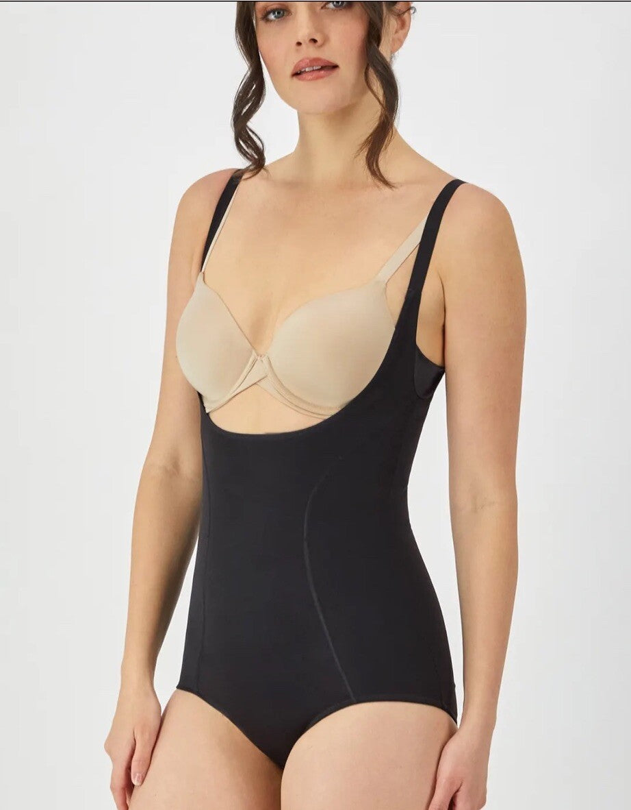 Maidenform 2656 Flexees Ultimate Slimmer Open Bust Body Shaper Black Size M