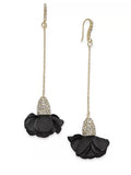 I.N.C. International Concepts Fabric-Flower Drop Earrings