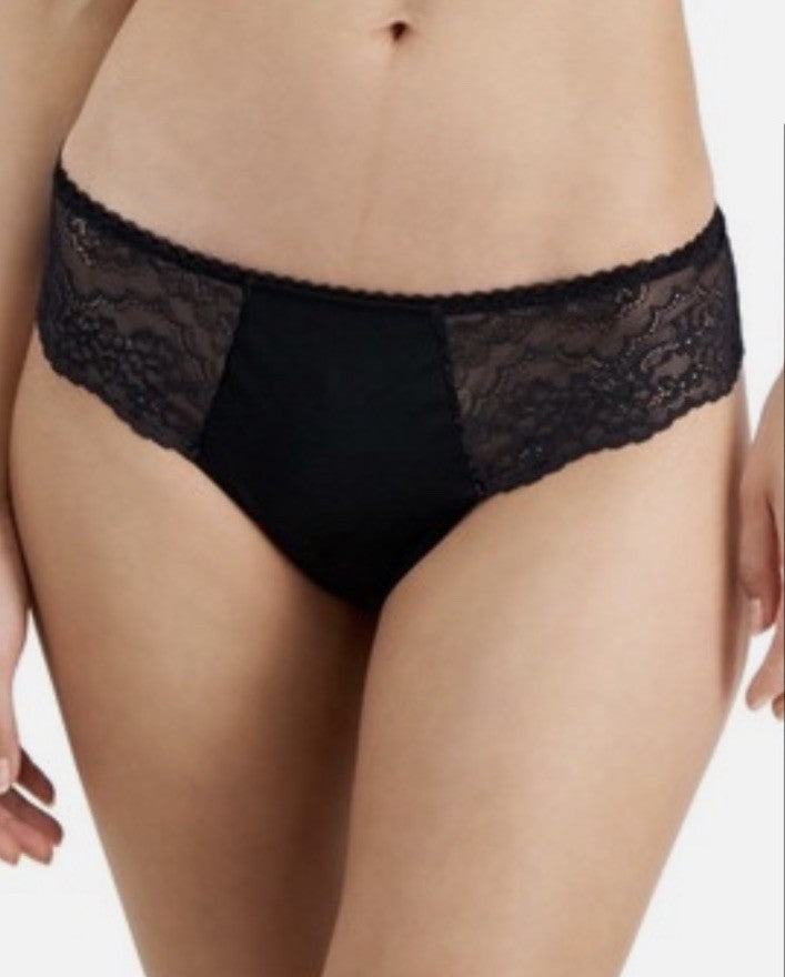 I.N.C. International Concepts Women's Satin Micro Thong Underwear Black XL