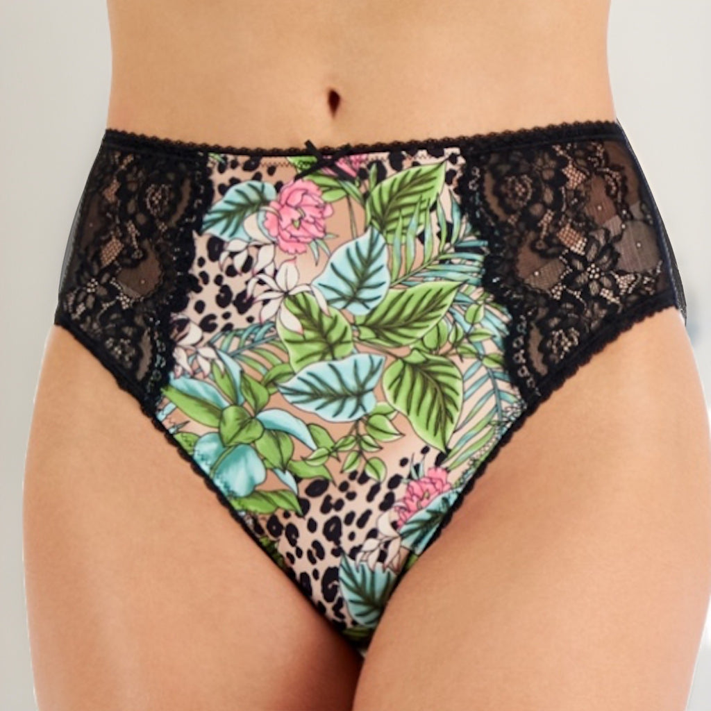 INC International Concepts High Waist Bikini Underwear Jungle Leopard XL
