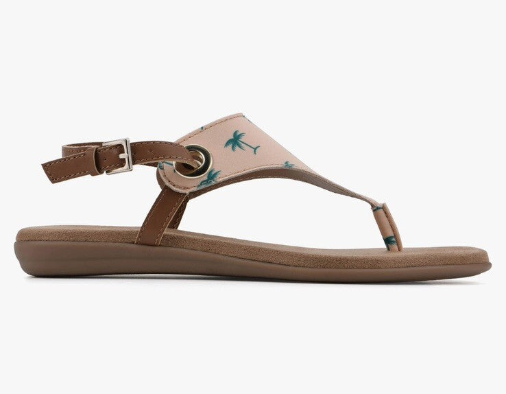 WHITE MOUNTAIN Women's London Flat Sandal Green Multi Size 7
