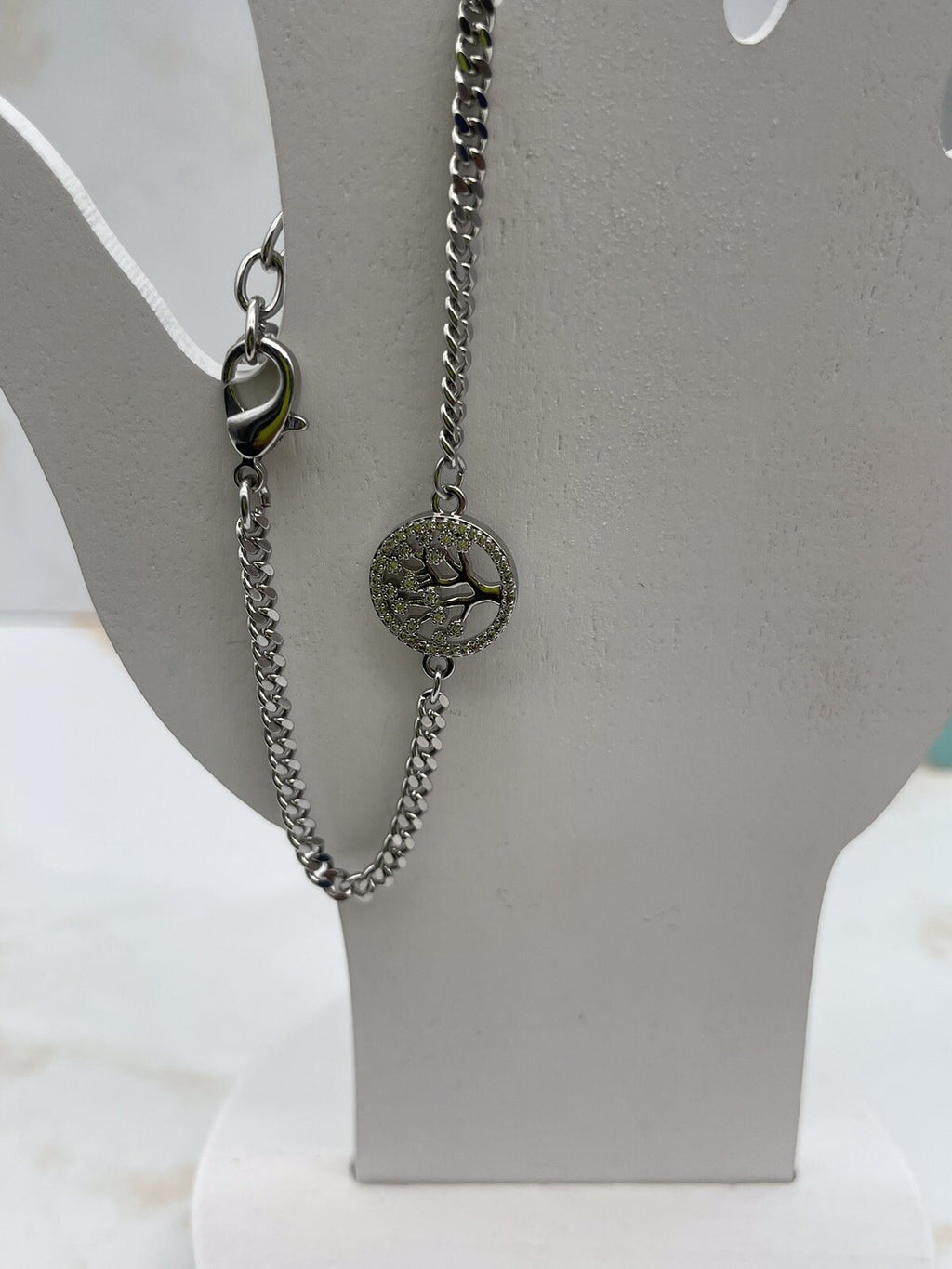 tree of life circle bracelet sterling silver