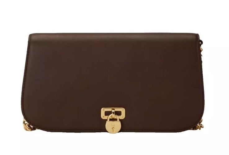 NEW Lauren Ralph Lauren Leather Medium Tanner Shoulder Brown $325