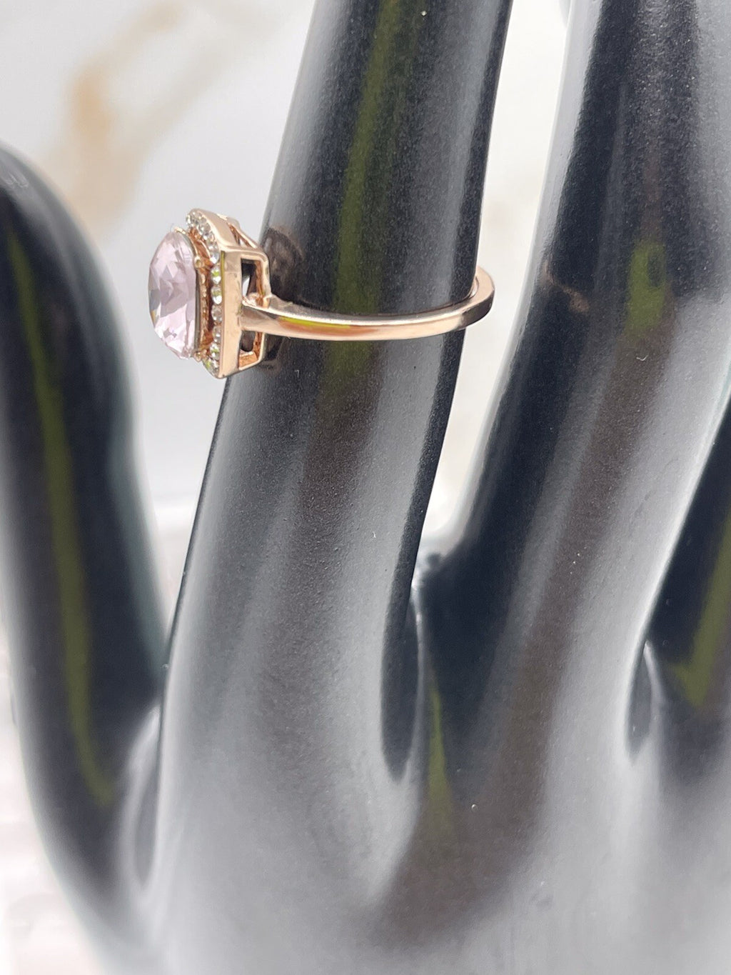 Charter Club Pavé Crystal Stone Square Halo 18K Rose Gold Plated Macys Size 6