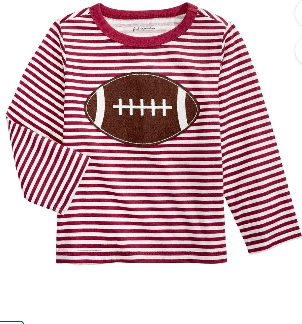 T-SHIRT--First Impressions--Baby Boy--Football--SIZE 6-9M--BRAND NEW WITH TAGS