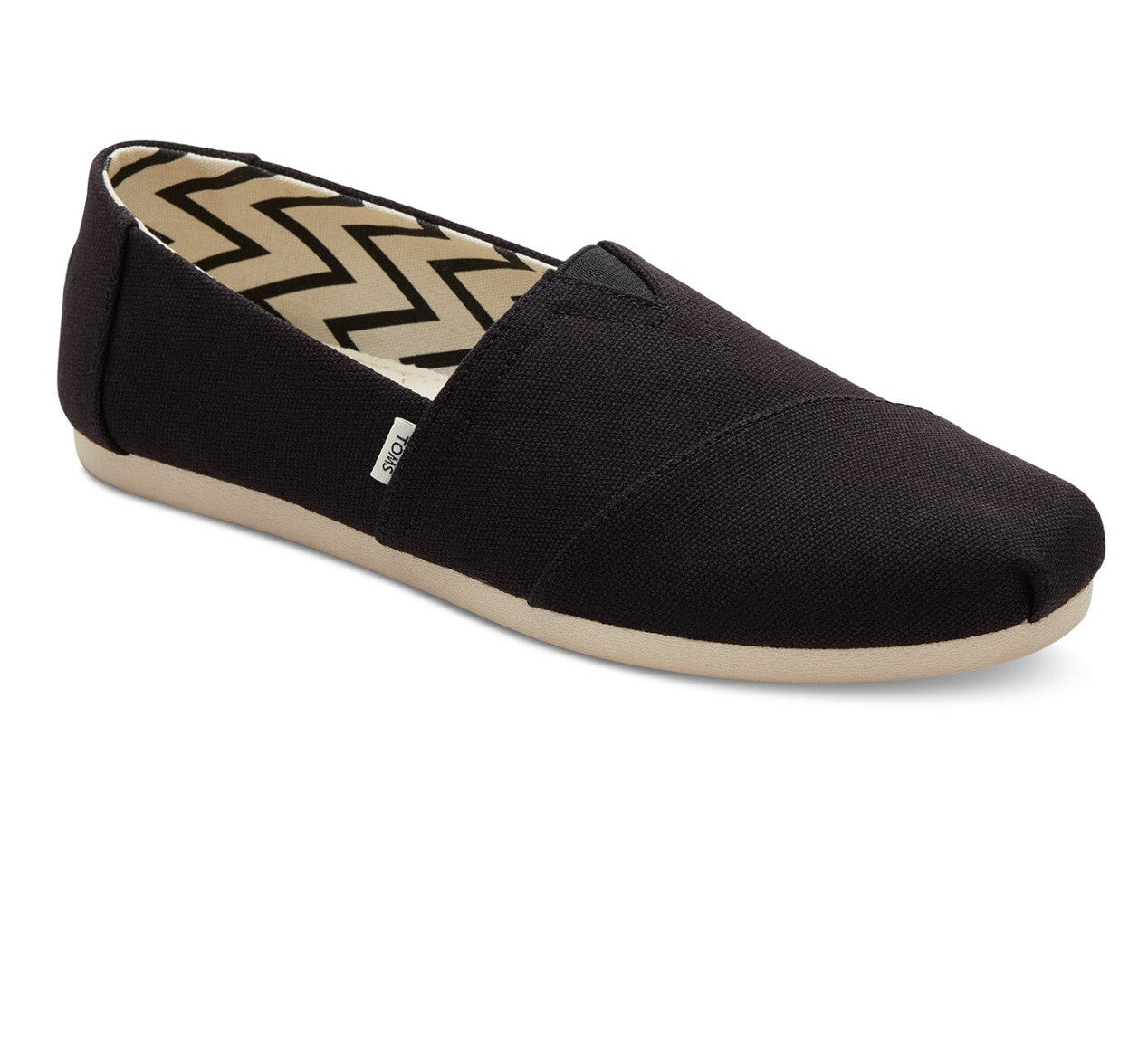Women's Toms Alpargata Black/Black Recycled Cotton Canvas  100% Original Brand