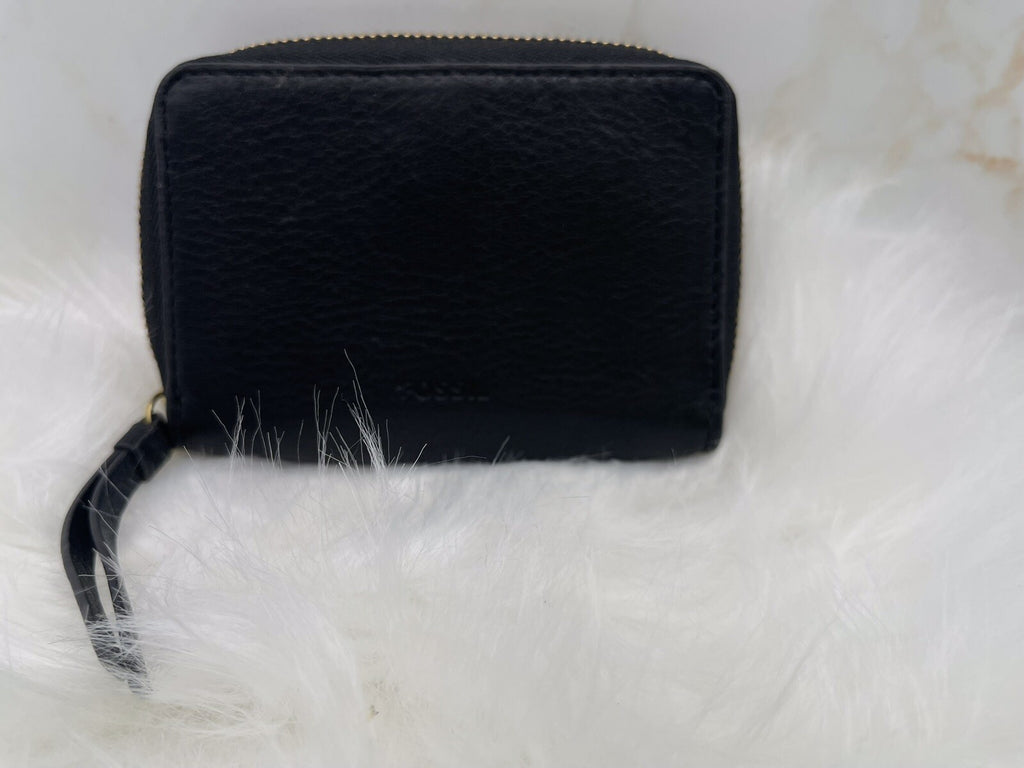 fossil coin pouch leather Black