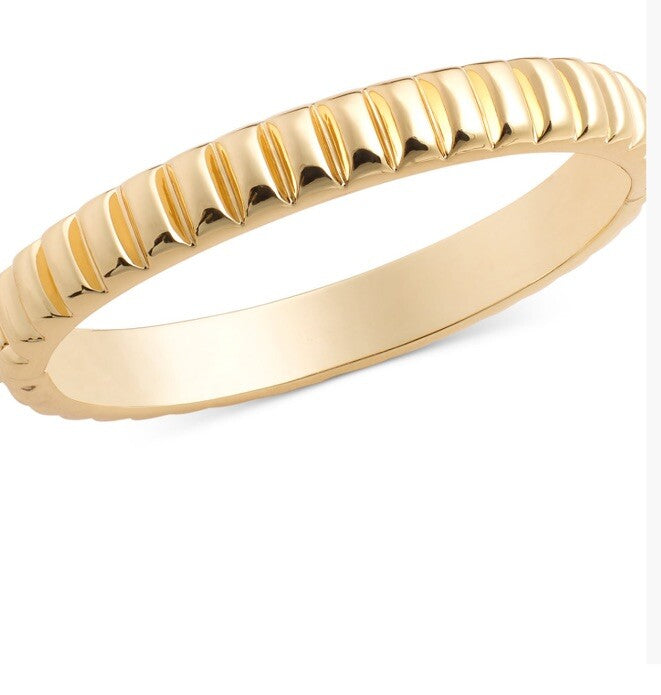 ON 34TH Gold-Tone Thin Textured Bangle Bracelet
