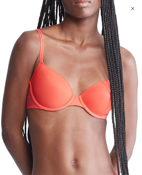 CALVIN KLEIN Women's Sheer Marquisette Lightly Lined Demi Bra QF6068 32C