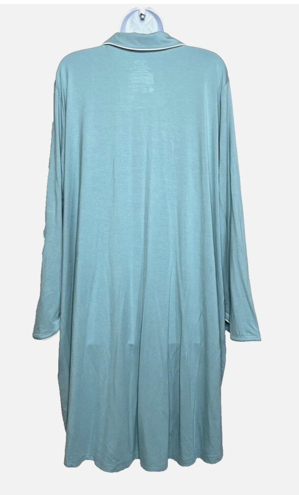 State of Day Women's Notch Collar Sleepshirt Nile Blue XL