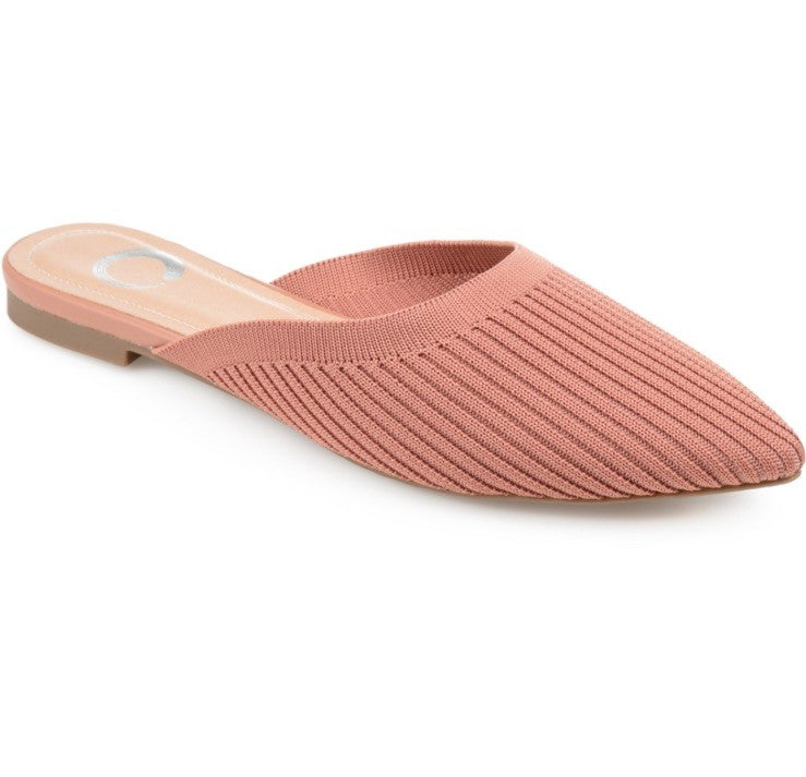 Journee Collection Women's Aniee Knit Mules, Clay Size 10W