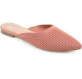 Journee Collection Women's Aniee Knit Mules, Clay Size 10W