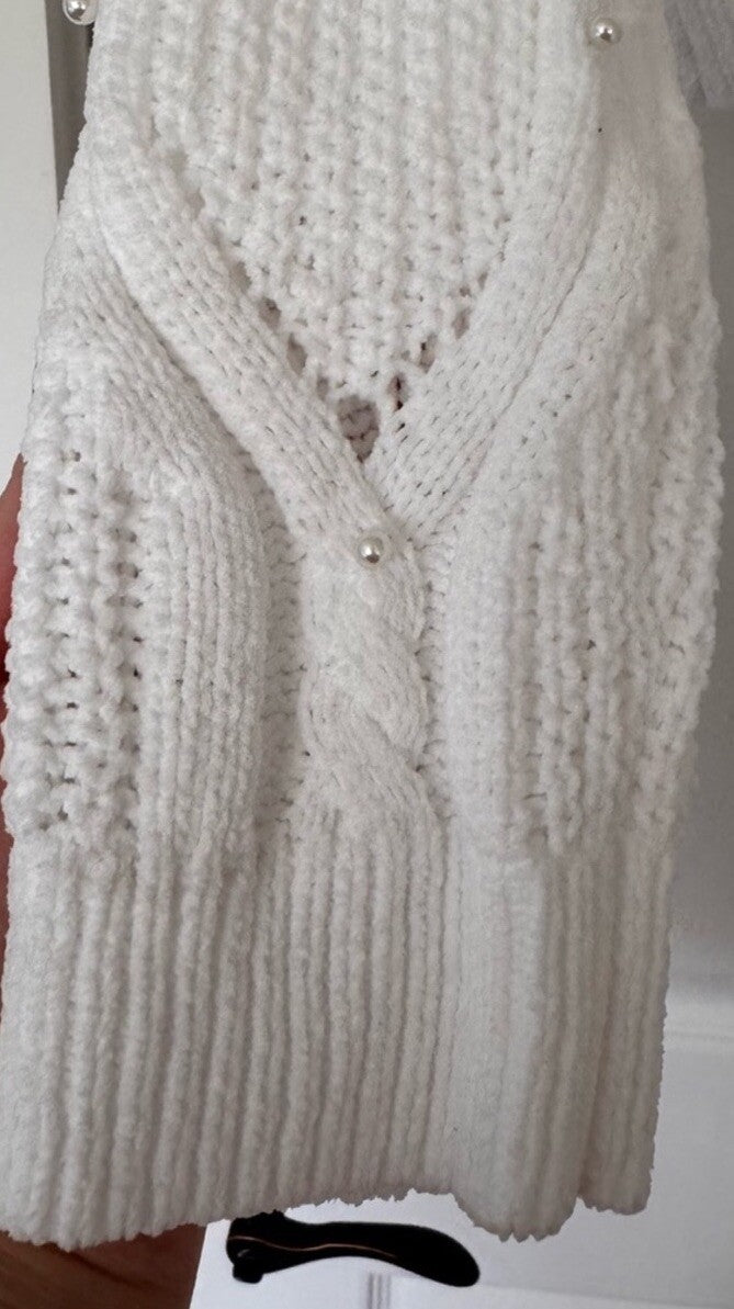 Planet heart Pullover Sweater Bright White XS