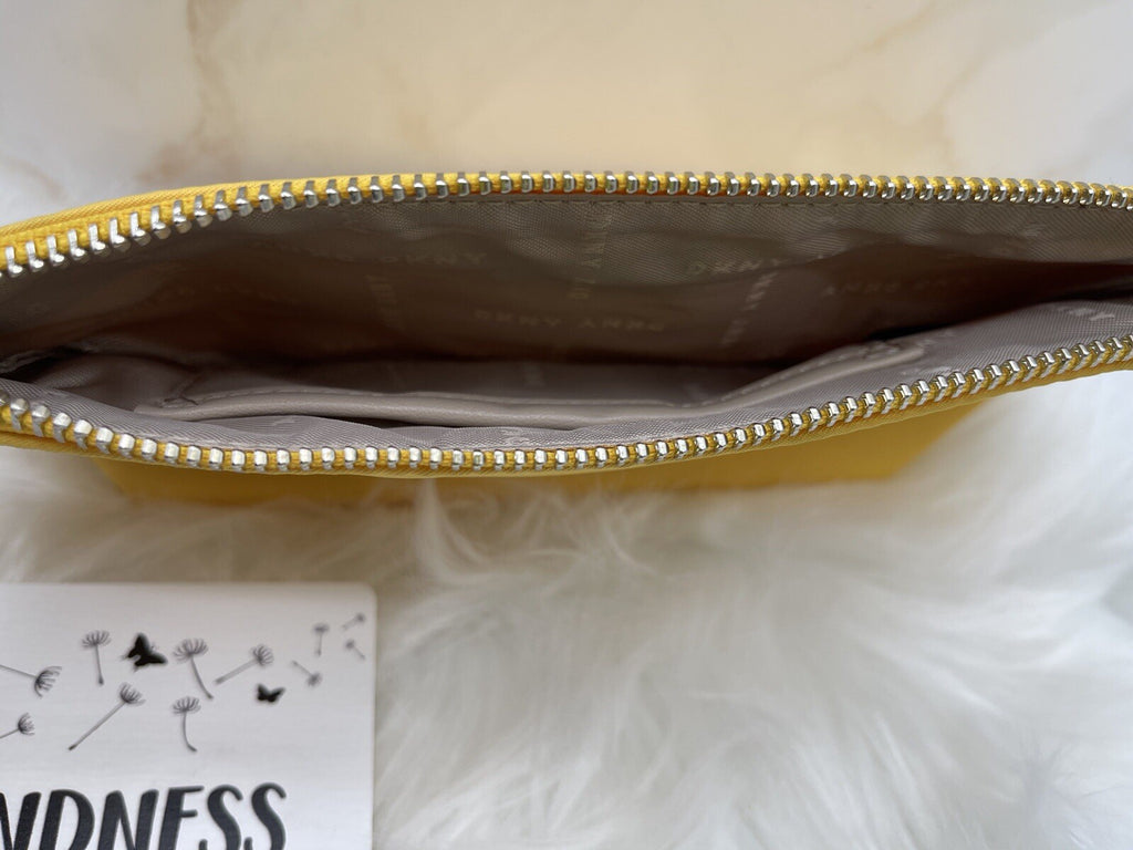 DKNY Poly Nylon Lg Cosmet Yellow Bag