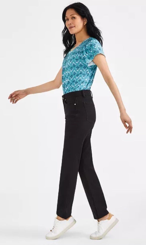 Style & Co Women's Mid-Rise Curvy Bootcut Jeans, Regular, Size 18