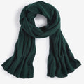 Charter Club Ribbed 100% Cashmere Scarf Deep Pine One Size