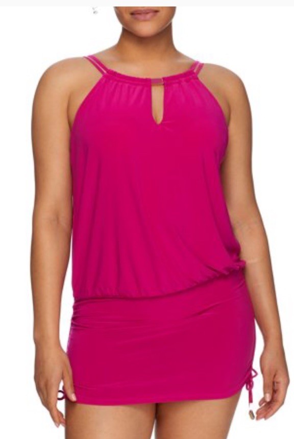 MagicSuit Women's Swimwear Underwire Swimdress Ruby Red Size 14