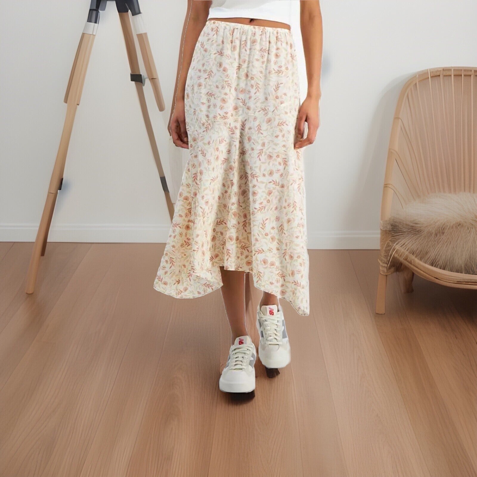 Hippie Rose Juniors Printed Asymmetric Maxi Shirt 