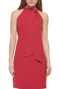 Vince Camuto Bow-Neck Halter Dress Ber Size 8