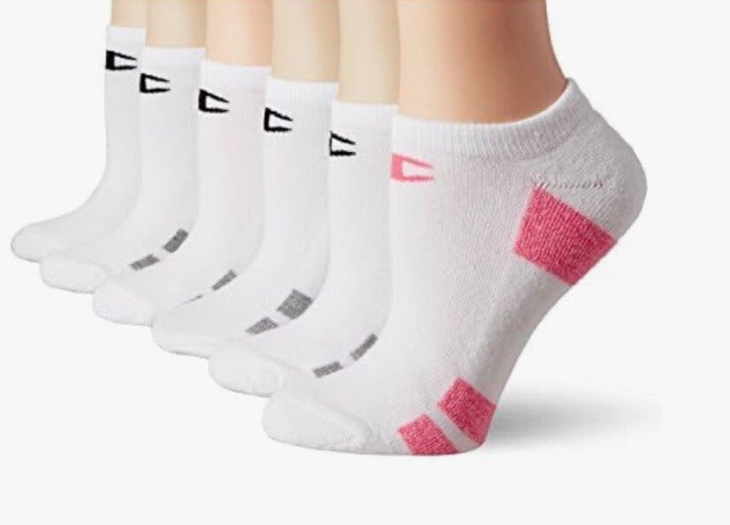 Champion 6 Pack Performance No-Show Ladies Socks (CH616)