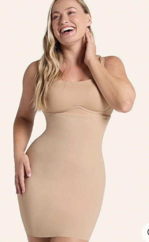 Leonisa Undetectable Sculpting Skort Style Slip Women's Shapewear XL Beige