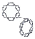 On 34th Silver Chain Link Front Facing Hoop