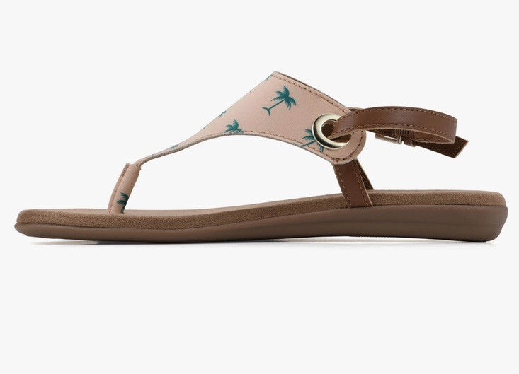 WHITE MOUNTAIN Women's London Flat Sandal Green Multi Size 7
