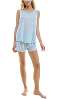 Roudelain Womens 2 Piece Pointelle Tank Pajamas Set Size Medium - Blue