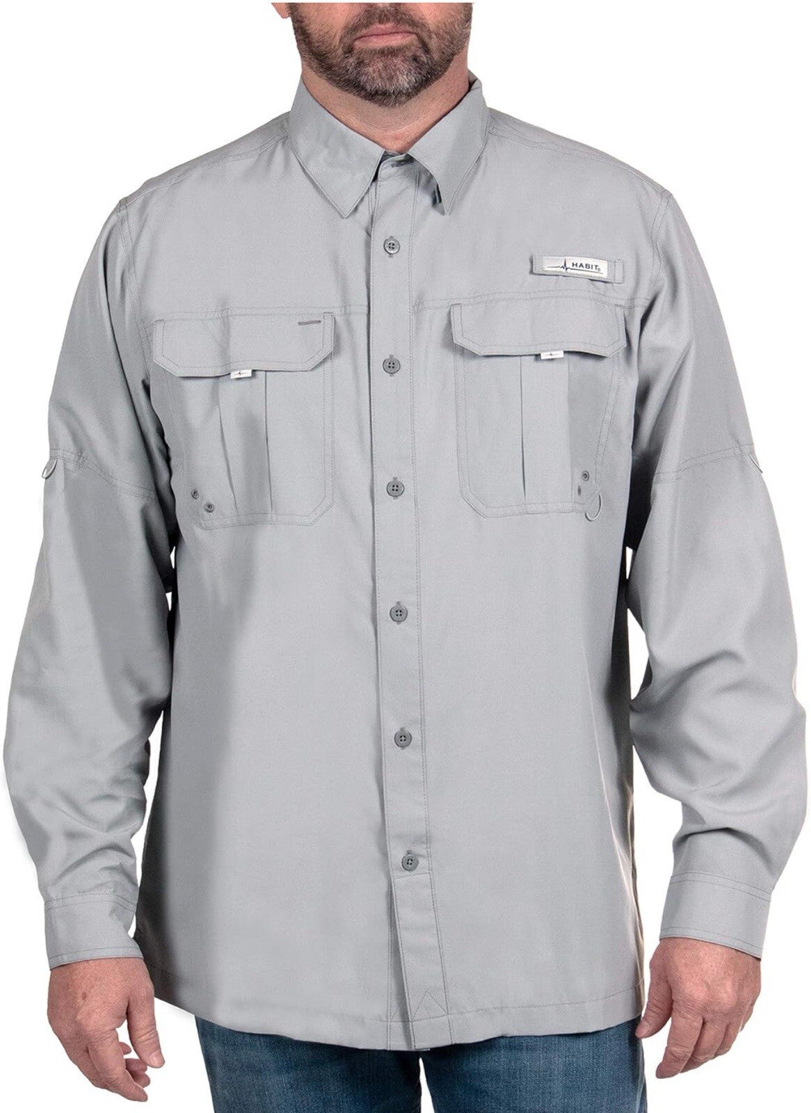 Habit shirt mens Stella long sleeve outdoor Dri-Fit vented fishing outdoor Sz S