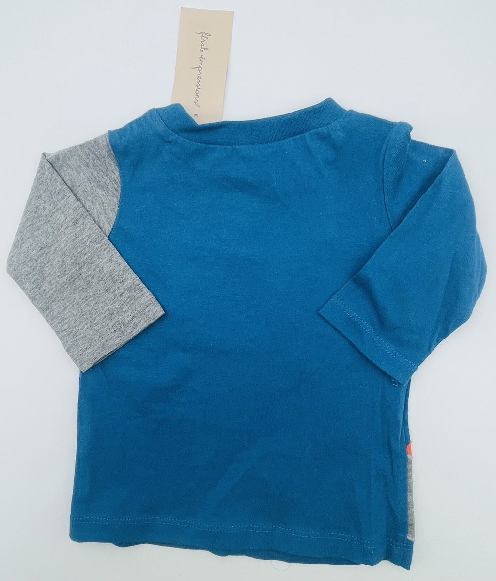 First Impressions Baby Boy's Dragon T-Shirt Blue Size 6-9 Months