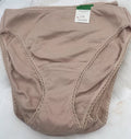 Charter Club Women's Everyday High-Cut Cotton Lace Trim Briefs Nude 2XL