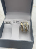 FINE SILVER PLATE BOXED EARRINGS CLEAR CRY GREEK