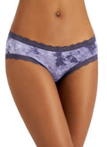 Jenni Women's Lace Trim Bikini Underwear Purple Tiedye XXXL
