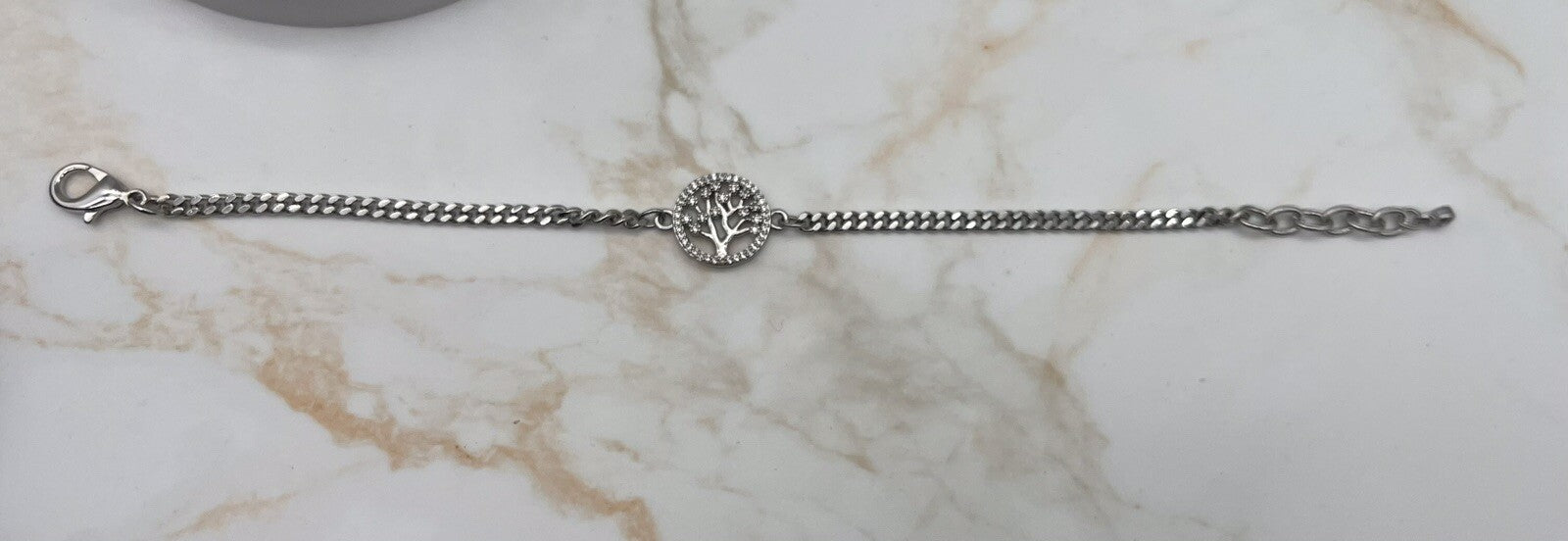 tree of life circle bracelet sterling silver