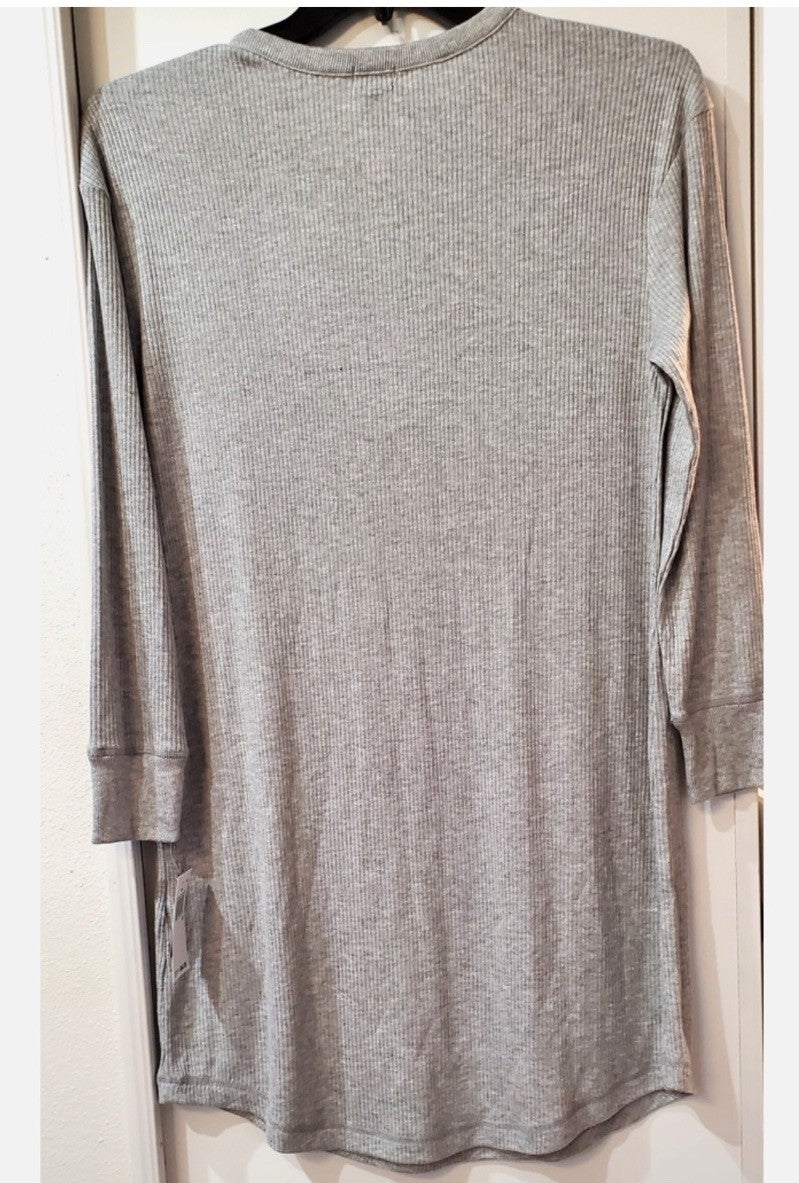 GAP GapBody Women's Henley Dorm Long-Sleeve Sleep Dress M