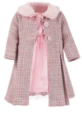 Blueberi Boulevard Baby Girls 2-Pc. Tweed Coat & Dress Set 18Months