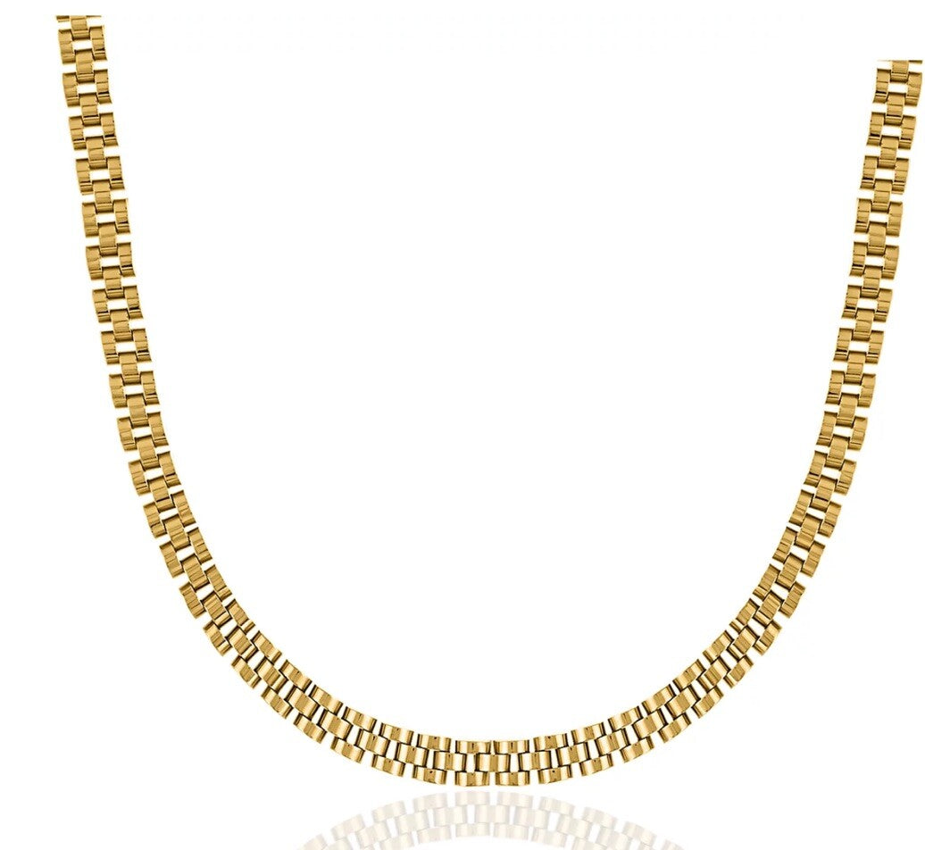 oma the label NECKLACE IN 18k Gold Plated Brass